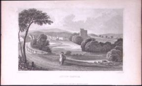 Ayton Castle Yorkshire 198 Years-Old Thomas Allen Antique Steel Engraving-16