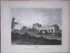 Buildwas Abbey Shropshire 190 Years-Old Rare John Britton Antique Steel Engraving-77