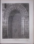 Barfreston Church Kent 190 Years-Old Rare John Britton Antique Steel Engraving-71