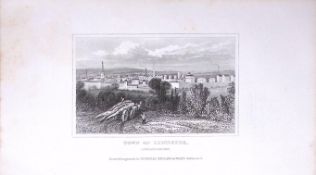 Town of Leicester Dugdale & Archer Antique 180 Years-Old Copper Plate Print-41