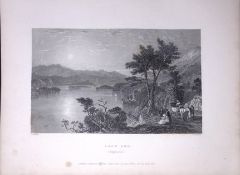 Loch Awe Argyllshire Scotland 188 Years-Old Antique Steel Engraving-44
