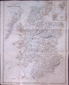 L'ECOSSE 188 Years-Old Antique Map of Scotland Engraved & Drawn by Thomas Starling.