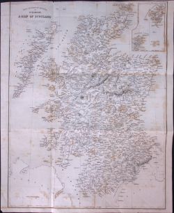 L'ECOSSE 188 Years-Old Antique Map of Scotland Engraved & Drawn by Thomas Starling.