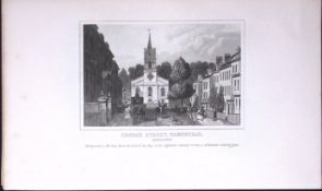 London Hampstead Dugdale & Archer Antique 180 Years-Old Copper Plate Print-10