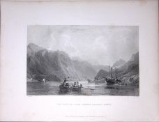 The Head of Loch Lomond Scotland 188 Years-Old W Beattie Antique Steel Engraving-49