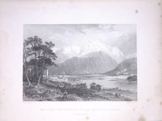 Ben Nevis The Caledonian Canal Scotland W Beattie 188 Years-Old Antique Steel Engraving-34