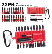High Quality 22PC Hex Impact Driver Bit Set With Magnetic Impact Bit Holder