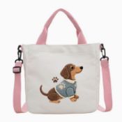 Dachshund Pattern Tote Bag – Large Capacity Multi-Functional Handbag