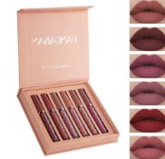 6-Piece Matte Liquid Lipstick Set – Long-Lasting Nude Lip Gloss Collection