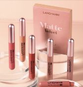 Matte Velvet Lip Gloss Set – 6 Piece Full Coverage Lip Glaze Collection