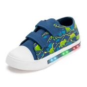 Toddler Light-Up Canvas Trainers – Hook & Loop Fastening (Size 2)