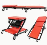 2-In-1 Rolling Mechanic’s Creeper & Stool – Comfort, Versatility, and Strength In One Tool!