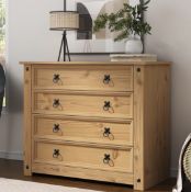 Corona 4 Drawer Chest of Drawers – Rustic Solid Mexican Pine