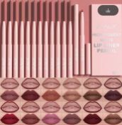 6 Colour Lipstick & Lip Liner Set – Velvet Matte Waterproof Lip Pencil Kit