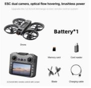 720P HD Dual Camera Drone With Large Screen Remote Auto Hover, Headless Mode,3D Flips &15-Min Fli...