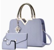 Women’s Handbag & Clutch Set – Convertible Tote Crossbody Bag With Matching Clutch