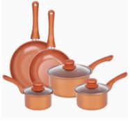 8-Piece Carbon Steel Cookware Set – Durable, Efficient & Stylish Copper Finish
