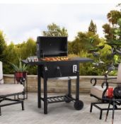 Ultimate Outdoor Cooking Companion – Large Charcoal BBQ Grill Trolley