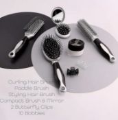 Luxury Hair Brush Set For Women & Teens – 4-Piece Professional Styling Kit