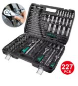 227-Piece Ratchet Wrench Set – Professional Carbon Steel Socket & Tool Kit In Heavy-Duty Case