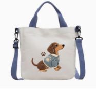 Dachshund Pattern Tote Bag – Large Capacity Multi-Functional Handbag