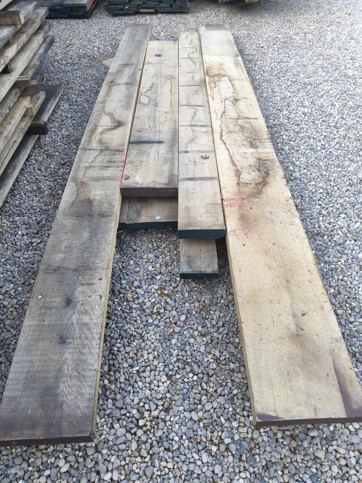 4x Hardwood Dry Sawn Timber English Oak Boards / Planks