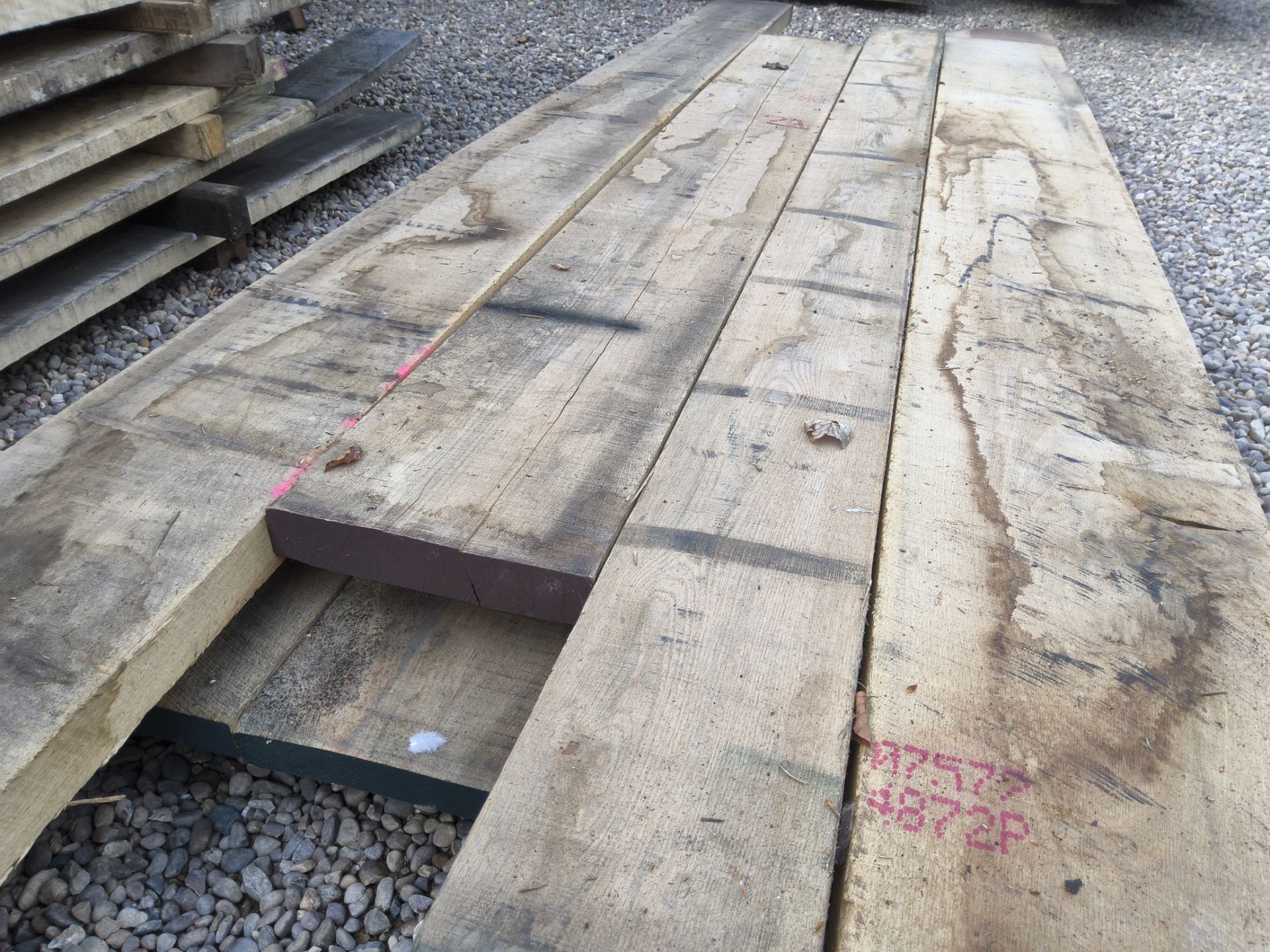 4x Hardwood Dry Sawn Timber English Oak Boards / Planks - Image 2 of 3