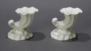 Pair of Royal Worcester Cornucopia Bud Vases 3212 1960
