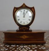 Elegant Inlaid Mahogany Mantel Clock by Wray, Son & Perry c.1900