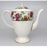 Royal Worcester Coffee Pot Chinese Garden Pattern