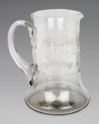 Edwardian Imperial International Exhibition London Glass Tankard