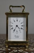 Woodford Brass Carriage Clock, Late 20th Century