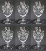 Set of 6 Tudor Crystal 