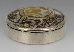 Art Nouveau Silver Plated Pill Box by Armand Frenais French c.1900