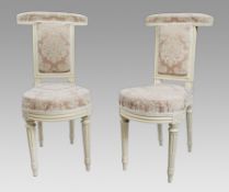Pair of Early 19th Century French Louis XVI Revival ‘Voyeuse’ Chairs