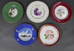 Collection of 5 Royal Worcester Cabinet Plates