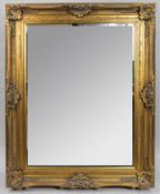 Large Ornate Gilt Bevelled Mirror 4 x 5 ft