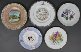Collection of 5 Royal Worcester Cabinet Plates