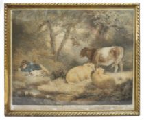 Coloured Mezzotint by William Barnard George Morland – Morland’s Summer (1802)
