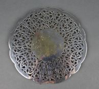 Silver Plated Footed Wine Coaster
