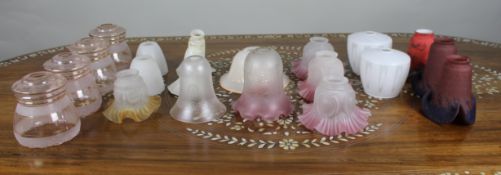 Collection of Vintage Glass Lampshades