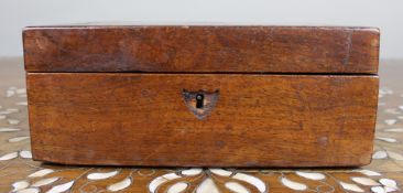 Victorian Mahogany and Brass Inlaid Keepsake Box
