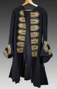 Decorative Vintage Ceremonial Wool Coat with Gold Braid Trim, 20th Century