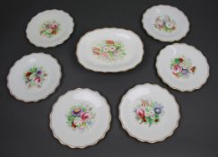 7 Piece Hand Decorated Floral Dessert Set