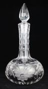 Fine Heavy Cut Crystal Drinks Decanter