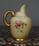 Royal Worcester Blush Ivory Floral Ewer, Shape 1094, 1914