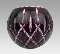 Gorham Crystal Amethyst Overlay Crystal Bowl