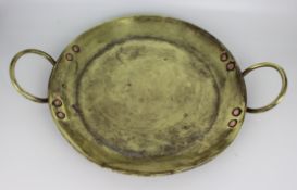 Antique Brass Two Handled Dish