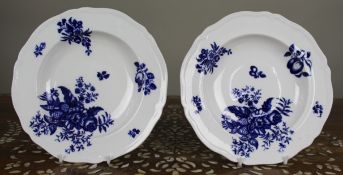 Pair of 18th-Century English Blue & White Porcelain Bowls