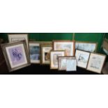 Collection of 12 Framed Prints & Pictures